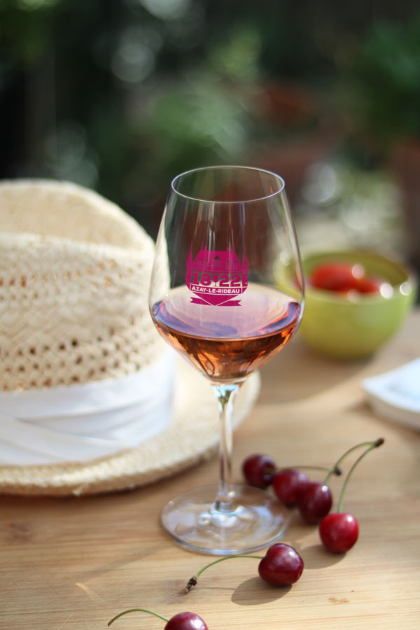 vin rosé grolleau de cinq mars AOC Touraine Azay le Rideau